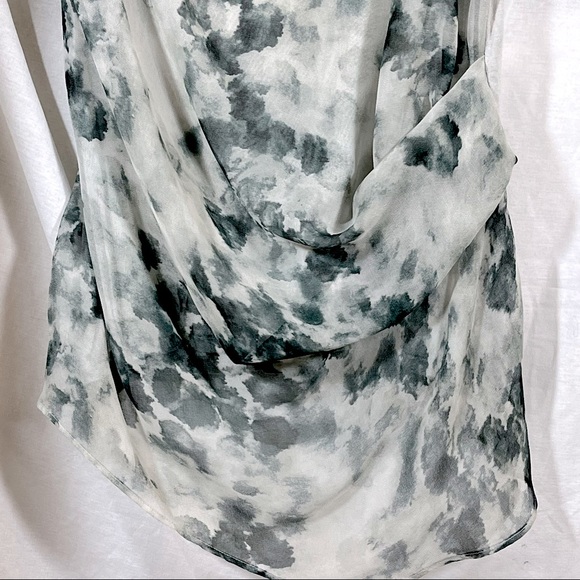 🌸3/$25 Simply Vera Wang Drape Neck Mixed Media Layered Ruched Tunic Top, Size S - Picture 4 of 12